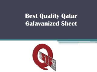 Best Quality Qatar Galavanized Sheet - www.qatarsteelfactory.com