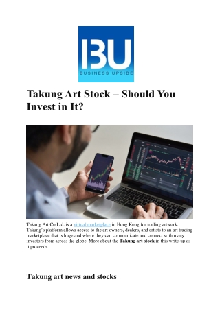 Takung Art Stock – Should You Invest in It?