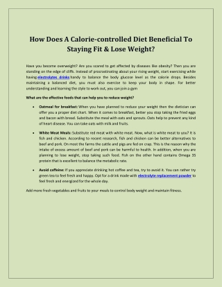 How Does A Calorie controlled Diet Beneficial To Staying Fit & Lose Weight.docx