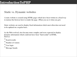 IntroductionToPHP