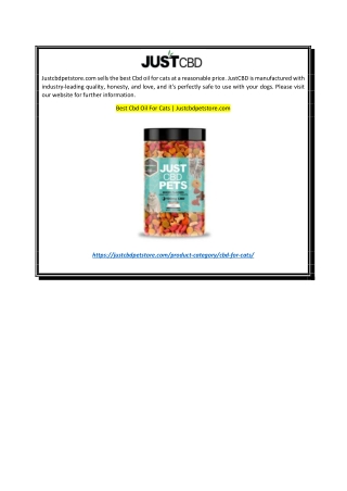 Best Cbd Oil For Cats  Justcbdpetstore.com