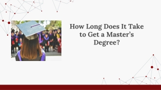 How Long Does It Take to Get a Master's Degree_