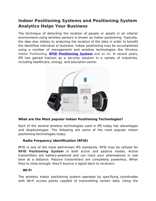 Indoor Positioning Systems and Positioning System Analytics Helps You | UbiTrack