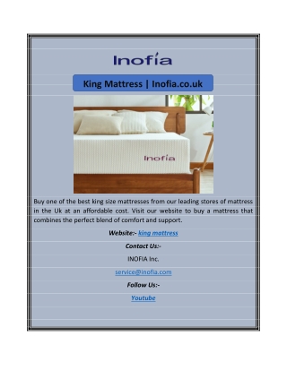 King Mattress | Inofia.co.uk