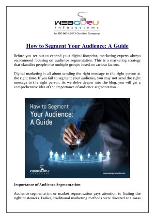 How to Segment Your Audience: A Guide