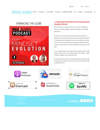 Bald and Blonde Mindset Evolution Podcast in UK, self help podcasts in UK