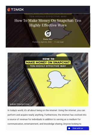 How To Make Money On Snapchat Ten Highly Effective Ways