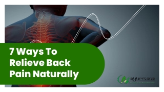 7 Ways To Relieve Back Pain Naturally