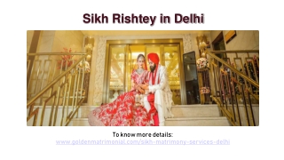 Sikh Rishtey in Delhi