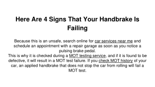 Here Are 4 Signs That Your Handbrake Is Failing (1)