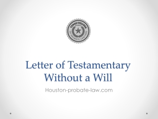 Letter of Testamentary Without a Will