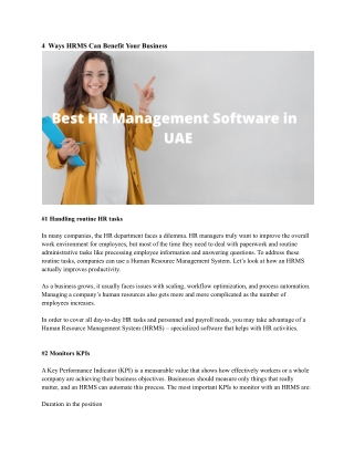 Best HR Management Software in  UAE