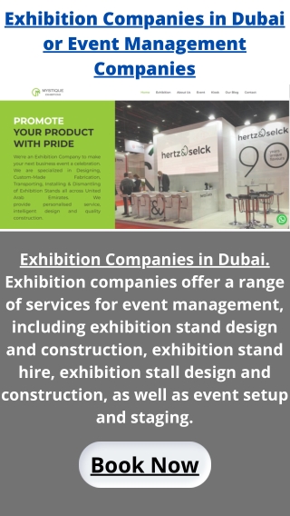 Exhibition Companies in Dubai or Event Management Companies