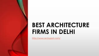 Best Architecture Firms in Delhi