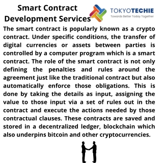 Smart Contract Development Services | TokyoTechie