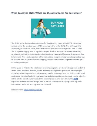 What Exactly is BNPL? What are the Advantages for Customers?