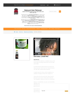 Buy the best quality natural hair relaxer