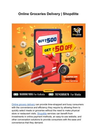 Online Groceries Delivery | Shopdlite