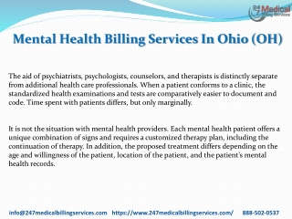 Mental Health Billing In Ohio
