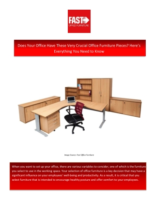 Main Office Furniture Pieces in Your Office | Fast Office Furniture