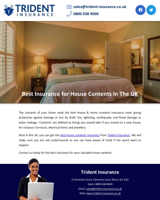 Best Insurance for House Contents In The UK