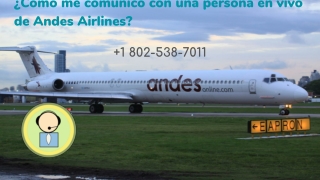 ¿Cómo me comunico con una persona en vivo de Andes Airlines?