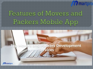 Features of Movers and Packers Mobile App