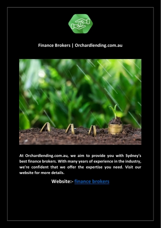 Finance Brokers | Orchardlending.com.au