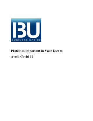Protein is Important in Your Diet to Avoid Covid-19