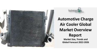 Automotive Charge Air Cooler Market And Analytics 2022 By Industry Trends