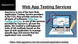 Web Application Testing Services