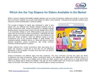 Which Are the Top Diapers for Elders Available in the Market