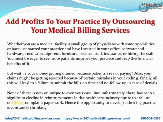 Add Profits to your Practice by Outsourcing your MBS