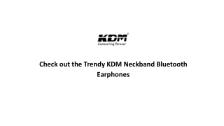 Check out the Trendy KDM Neckband Bluetooth Earphones