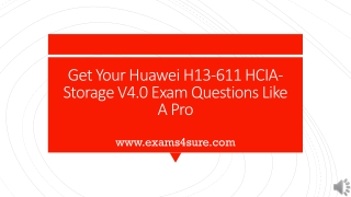 H13-611 Exam Guidebook