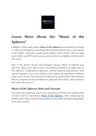 Learn More About the “Music of the Spheres”