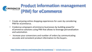 Pim for Ecommerce |  Credencys