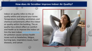 How does Air Scrubber Improve Indoor Air Quality?