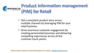Product information management (PIM) for Retail