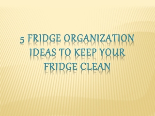 5 Fridge Organization Ideas to Keep Your Fridge Clean