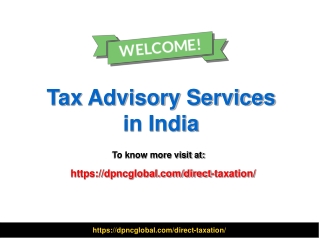 Tax Advisory Services in India