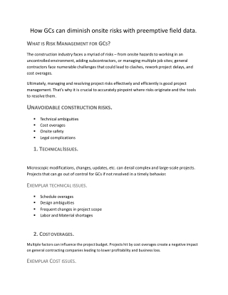 How GCs can diminish onsite risks with preemptive field data-converted
