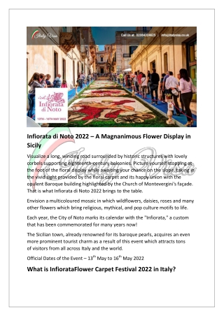 Infiorata di Noto 2022