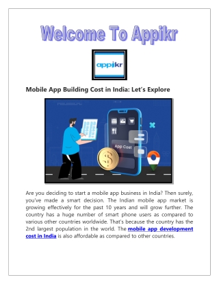 Concerned about the mobile app development cost in India