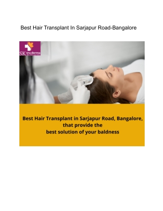 Best Hair Transplant In Sarjapur Road-Bangalore (1)
