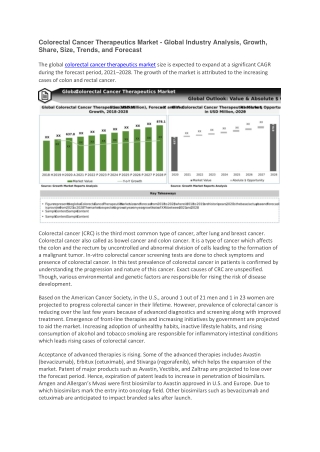 Colorectal Cancer Therapeutics Market