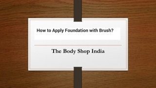 How to Apply Foundation with Brush