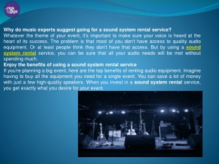 Live music equipment rental
