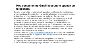 gmail Klantenservice nederland