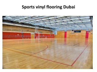 Sports vinyl flooring Dubai